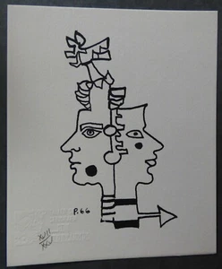 MÁSCARA DE CARNAVAL #3 Cuba Serigrafía por RENE PORTOCARRERO de la Galería de Carteles Cubanos - Imagen 1 de 3