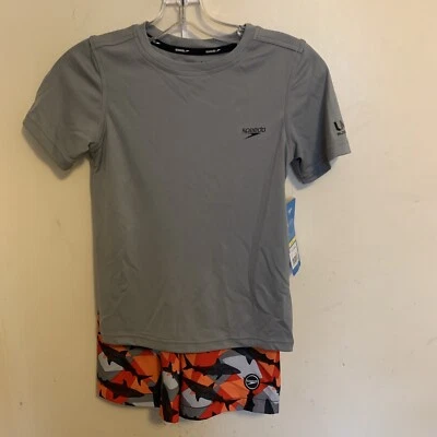 Speedo Boy’s S 7-8 años 2 piezas nuevo con etiquetas. Conjunto Camiseta y Shorts UPF 50+ Foto 1 de 4