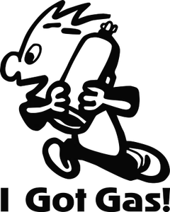 I got gas  Nitrous Humor, Quality Vinyl Decal 42 different colors available - Picture 1 of 44