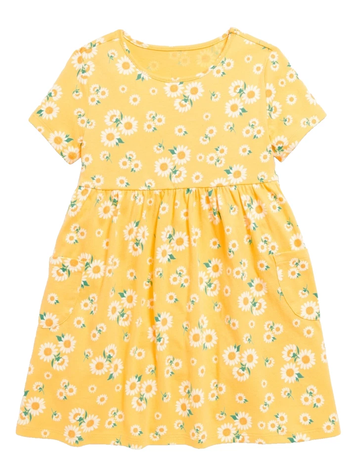 Nuevo Vestido Floral Amarillo Antiguo Azul Marino Girasol Talla 4T Nuevo con Etiquetas Foto 1 de 1