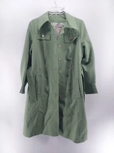 forecaster of boston coat woman size 7/8 belted green front buttons woven polyes - Picture 1 of 13