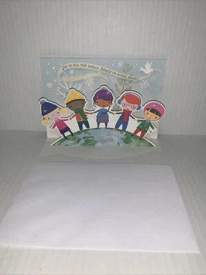 Hallmark UNICEF Christmas Card: Kids Joy To The World Peace In Every Heart - Image 1 of 4