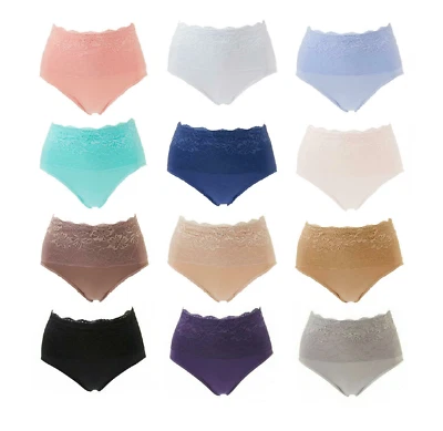 Braguita Rhonda Shear 2 paquetes Ahh con superposición de encaje-rosa/desnudo-pequeña-NUEVA-616805 Foto 1 de 2