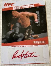 2009 Topps UFC Randy Couture Red Autograph Numbered Card 10/25