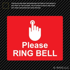 Please Ring Bell Sticker Die Cut Vinyl courtesy for service notice warning - Picture 1 of 1