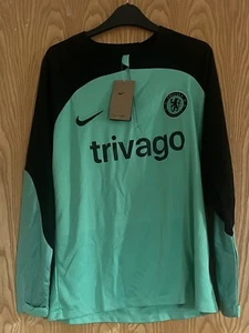 Green Nike Dri Fit Chelsea Football training top Size Small - Picture 1 of 6