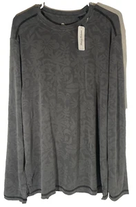 Tommy Bahama grau Langarm Rundhals mit Blumenmuster Gr. L Fleur de Frond - Bild 1 von 6