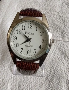 Eiger Uhr Herren Herren Jungen Braun Leder Farbe Armband TPA232 - Bild 1 von 9