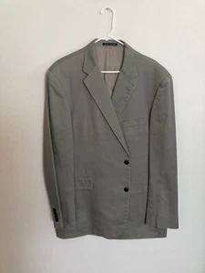 VINTAGE LANDS END BAUMWOLL TWILL BLAZER - OLIV GR. 48 - Bild 1 von 4