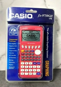 Casio FX-9750GII-PK Graphing Calculator Bright Hot Pink NEW OPEN BOX - Picture 1 of 3