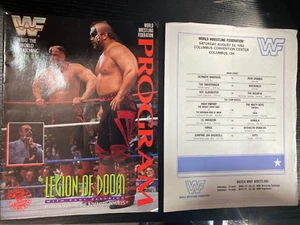 Programa de revista WWF WWE volumen #204 1992 LOD + hoja de partido de eventos en vivo - Imagen 1 de 6