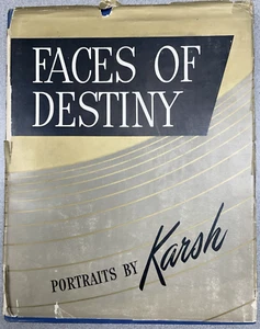 Faces of Destiny Portraits by Karsh 1946 Rare SIGNED - Imagen 1 de 7