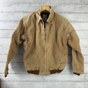 VTG Carhartt Jacket Youth XL Santa Fe Y02 BRN Brown Quilted Lined Workwear - Picture 1 of 12