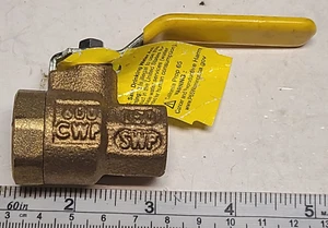 APOLLO 77C-101-01A Brass Ball Valve 1/4" NPT Thread Ends 150-SWP / 600-WOG - Picture 1 of 5