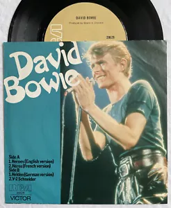 DAVID BOWIE -Heroes- Rare 1st Press Australian 4 track 7” EP (Vinyl Record) - Picture 1 of 5