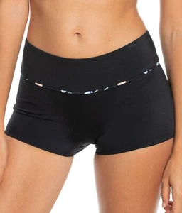 Roxy Womens Black Active Shorty Bikini Bottoms Lined Stretch Size M NWT - Picture 1 of 5