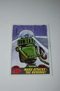 Martian Robot Artist Proof Sketch Card-Topps Mars Attacks-Matt Steffens 1/1 - Picture 1 of 2