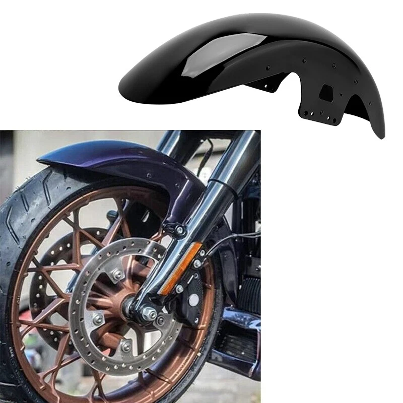 19" Vivid Black Front Fender For Harley CVO Road Glide Street Glide 2014-2024 Foto 1 de 4