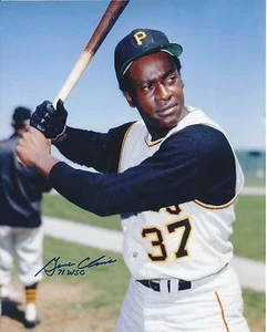 Signed  8x10 GENE CLINES "71 WSC" Pittsburgh Pirates Autographed photo- COA  - Picture 1 of 1