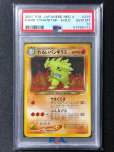 Dark Tyranitar Pokemon 2001 Holo Neo Destiny japonés 248 PSA 10 - Imagen 1 de 2