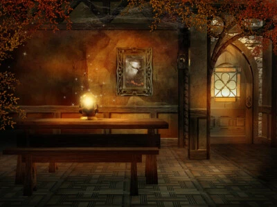 10x8ft Halloween Witch Room Magic Crystal Photo Background Vinyl Studio Backdrop - Image 1 of 4