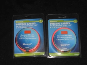 6 Monarch Pricing Labels 1105 1007 1110 Pricing Labelers Fluorescent Red #925037 - Picture 1 of 3