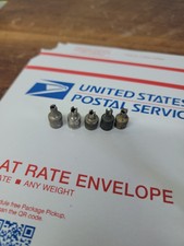 (5) 1950s Antique Schrader brass Tire valve caps Vintage Chevy Ford Hot Rod gm 1