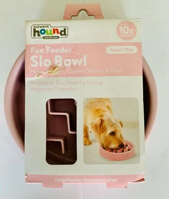 Divertido alimentador Slo Bowl para perros pequeños/pequeños, ayuda a prevenir la obesidad canina y la hinchazón Foto 1 de 4