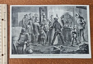 Harper's Weekly 1867 Skizzendruck Schneesturm drängt sich aus der Kälte - Bild 1 von 1