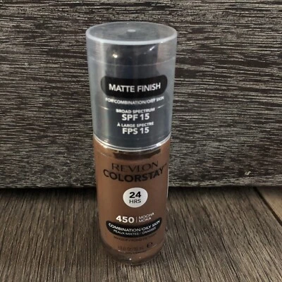 Revlon ColorStay Foundation SPF 15 450 Mocha 30ml Longwear 24HRS Matte Finish - Image 1 of 4