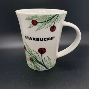 Starbucks Christmas Mug Holiday 2020 Tall Ceramic Cup Holly Berry Pine 10 oz - Bild 1 von 4