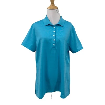 Polo de golf Callaway para mujer XL azul Opti Dri ventilado rendimiento activo Foto 1 de 4