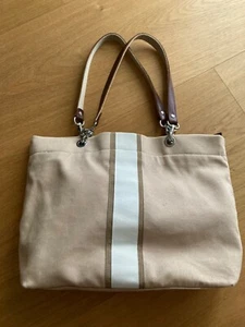 Marc O` Polo Shopper Tasche Schultertasche Umhängetasche Textil Leder beige - Bild 1 von 7