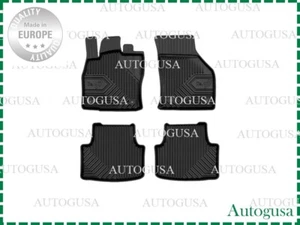NEW LHD BLACK RUBBER FLOOR MATS LINERS ALL WEATHER FOR SKODA OCTAVIA NX 2019- - Picture 1 of 6