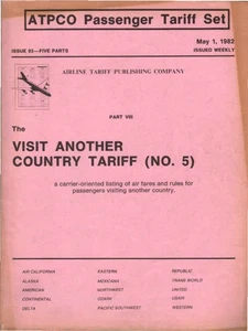 ATPCO Passenger Tariff Set. Part 8: The Visit Another Country Tariff (No.5). A c - Bild 1 von 1