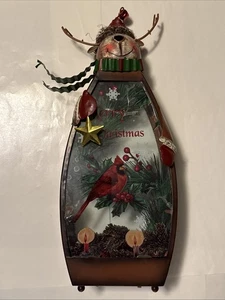 Lighted Merry Christmas Moose Tabletop Holiday Decoration 14.5 inch Tall New - Bild 1 von 8