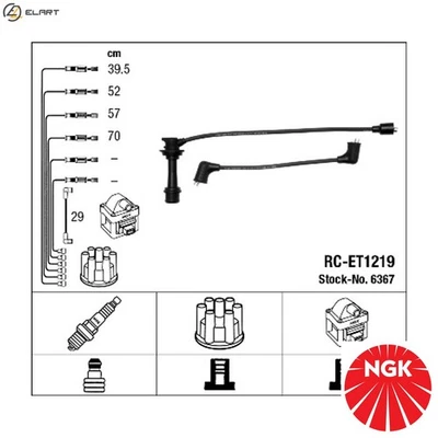 IGNITION CABLE KIT 6367 FOR TOYOTA 3S-GTE 2.0L 4cyl CELICA - Image 1 of 4