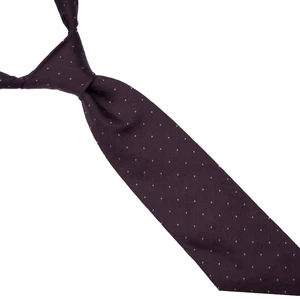 Gieves & Hawkes Silk Cashmere Tie Dark Plum Purple Dots 59x3.5” Handmade England - Picture 1 of 7