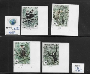 WC1_8292*. NORDVIETNAM. Wertvoller Affensatz 1987. Scott 1761-1764.MNH - Bild 1 von 1