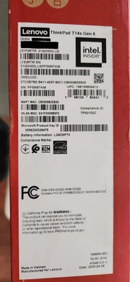 Lenovo ThinkPad T14s Gen 6 Intel Ultra 7 258V 32GB 1TB SSD WUXGA 60hz, 14" IPS Foto 1 de 4