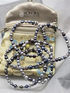 Honora Pfau Perle Barock Stretch Armbänder 5er Set Beutel enthalten - Bild 1 von 7