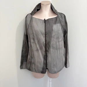 Annette Gortz Germany Dixi Jacke Größe 42 Größe L grau Farbe kariert Minimalismus - Bild 1 von 15