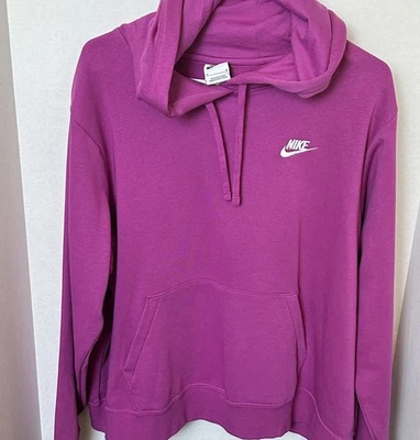 Sudadera con capucha para mujer Nike Sportswear Nike Air polar talla grande 1X fucsia caliente  Foto 1 de 4