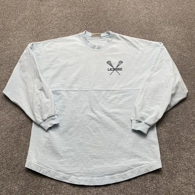 Camisa Jersey Spirit Para Hombre Pequeña Azul Lacrosse Est. Manga Larga 1890 Hecho en EE. UU. Foto 1 de 4