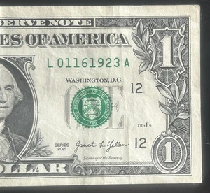 $1 Fancy Serial Historical Date Note January 16th, 1923 (1/16/1923) (L01161923A) - Picture 1 of 3