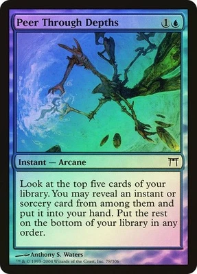 Champions of Kamigawa  MTG  Foil  Peer Through Depths  Magic - Image 1 of 2