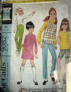 Blusa de vestir McCall's con patrón 9082 para niñas talla 14 corte corto  - Imagen 1 de 3