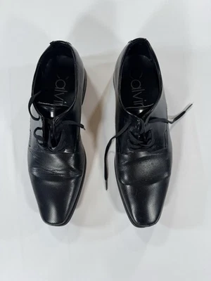 Calvin Klein Ramses 漆皮男式平头牛津正装鞋 ~ 10 码 — 第 1/4 张图片