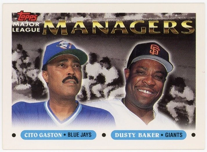 1993 Topps #514 Cito Gaston / Dusty Baker Baseball Card - Image 1 of 1