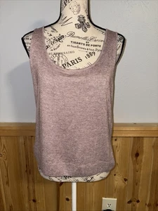 St. John Rosa Seide Kaschmir Tank Top Gr. Medium Mauve - Bild 1 von 7